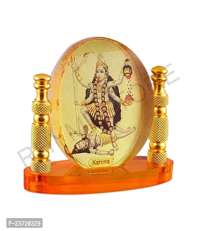 Rhymestore Kali MATA Ji Frame Murti for Car Dashboard, Office Table, Home, Mandir | Idol Statue Showpiece Decor Sculpture for Gift-thumb5