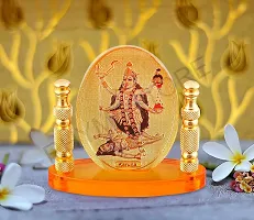 Rhymestore Kali MATA Ji Frame Murti for Car Dashboard, Office Table, Home, Mandir | Idol Statue Showpiece Decor Sculpture for Gift-thumb2