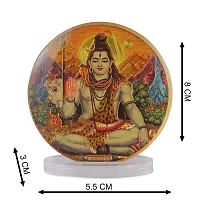 Rhymestore Acrylic Gold Plated Frame of Mahadev for Home Office  car Temples-thumb2