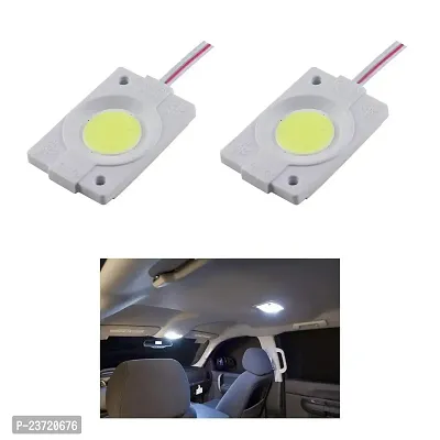 Rhymestore? LED Light for Cars Interior COB Roof Light Bright 12Volts DC universal for all cars (Set of 2), Bluish White-thumb0