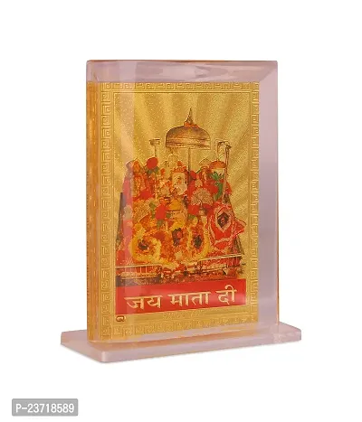 Rhymestore RYM Goddess Maa Vaishno Devi Idol Acrylic Religious Frame for Car Dashboard, Home  Office-thumb0