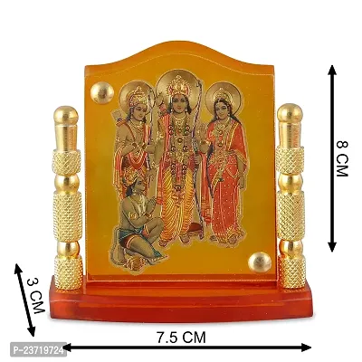 Rhymestore Acrylic Gold Plated Frame of RAM DARBAR for Home Office  car Temples-thumb3