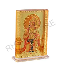 Rhymestore Hanuman ji Acrylic Frame Murti for Car Dashboard, Office Table, Home, Mandir | Idol Statue Showpiece Decor Sculpture for Gift-thumb4