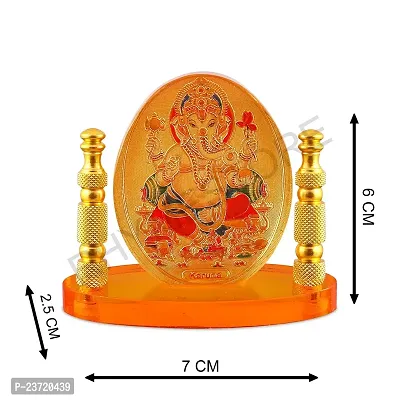 Rhymestore Hindu God Ganesh Piller Acrylic Frame for Home, Office  Car Temple, Gold, Tabletop-thumb2