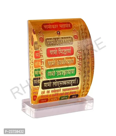 Rhymestore Namokar Mantra Murti for Car Dashboard, Office Table, Home, Mandir | Idol Statue Showpiece Decor Sculpture for Gift-thumb3