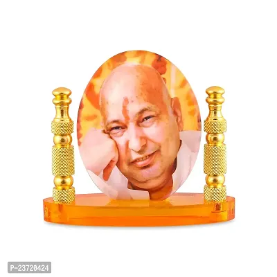 Rhymestore Hindu Guru Ji Acrylic Frame for Home, Office  Car Temple, Gold, Tabletop