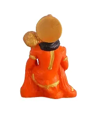 Rhymestore Small Hanuman Ji Ki Murti in Blessing Posture with Gada Sitting | Lord Balaji Bajrangbali Sankat Mochan Bhagwan Idol for Temple car Dashboard Home Decor-thumb4