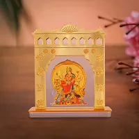 Rhymestore RYM Goddess Maa Durga Sherawali MATA Idol on Lion Acrylic Religious Frame for Car Dashboard-thumb1