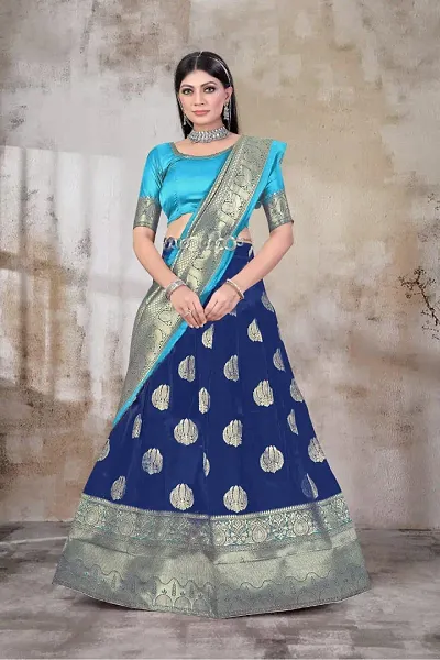 Stylish Soft Silk Lehenga Choli Set For Women