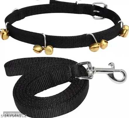 SaleThief Dog Belt (Combo of 2) Ghungroo Dog Collar + Lead Specially for X-Small Breeds Dog Collar  Leash  (Extra Small)-thumb0