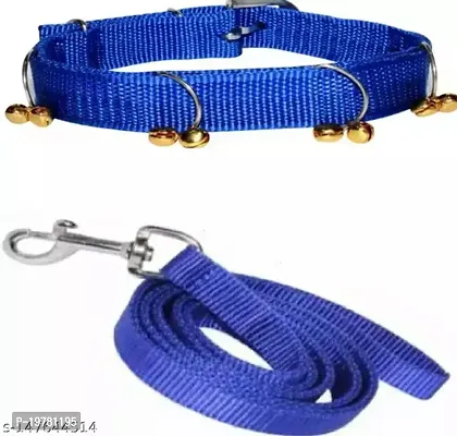 SaleThief Dog Belt (Combo of 2) Ghungroo Dog Collar + Lead Specially for X-Small Breeds Dog Collar  Leash  (Extra Small)