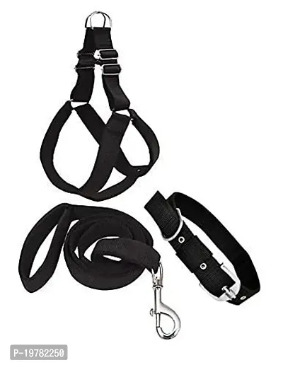 SheepDog Combo of 3 Pack Dog Harness Plus collar Plus Belt Set 1 Inch (Waterproof, Leash Size 1.5M-2M) ₹208