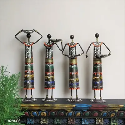 Doll Set/ Colorful/ Set of 4/ Metal T-light Holder/ Table Decor