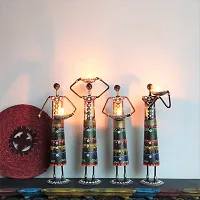 Doll Set/ Colorful/ Set of 4/ Metal T-light Holder/ Table Decor-thumb2