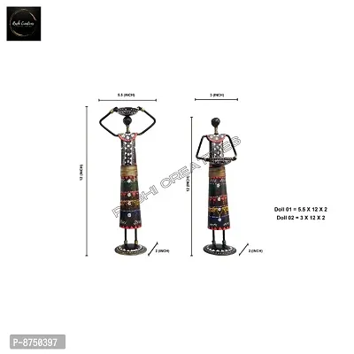 Doll Set (T-light holder)(H2)/ Set of 2 /Metal Product/ Hand-Painted/ Rajasthani Artisans-thumb5