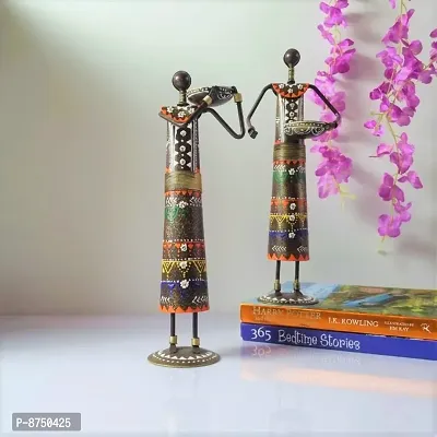 Doll Set (T-light holder)(S1)/Set of 2 /Metal Product/ Hand-Painted/ Rajasthani Artisans