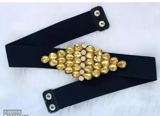 Stylish Rhinestone Elastic Waist Belt for Women Belly Chain Kamarband for Ladies Saree-thumb0