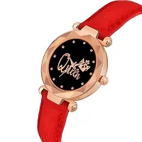 Queen Leather Analog Watch For Girls And Women Stylish Women Analog Watch For Girls And Women-thumb1