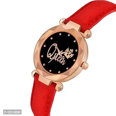 Queen Leather Analog Watch For Girls And Women Stylish Women Analog Watch For Girls And Women-thumb2