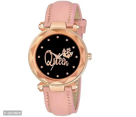 Queen Leather Analog Watch For Girls And Women Stylish Women Analog Watch For Girls And Women