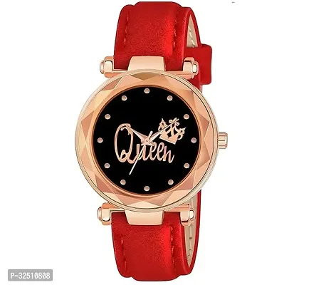 Queen Leather Analog Watch For Girls And Women Stylish Women Analog Watch For Girls And Women