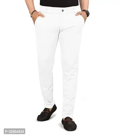 Trendy Linen Blend Stretchable Trouser for Men-thumb0