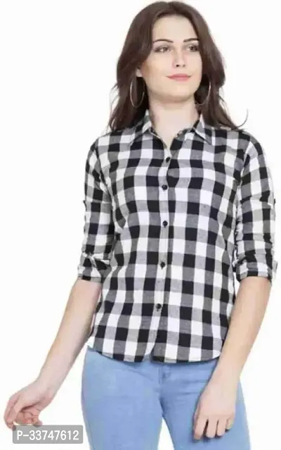 Trendy Cotton Check Shirt For Women-thumb0