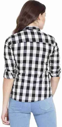 Trendy Cotton Check Shirt For Women-thumb1