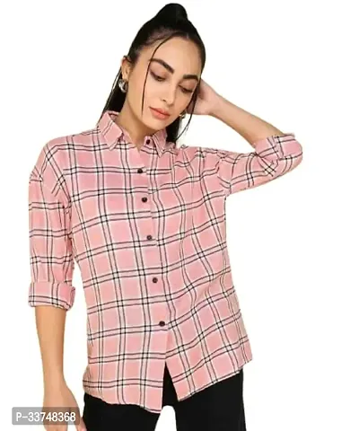 Trendy Cotton Checked Shirt For Women-thumb0