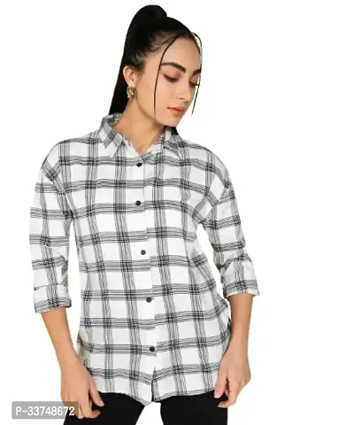 Trendy Cotton Checked Shirt For Women-thumb0