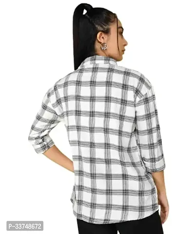 Trendy Cotton Checked Shirt For Women-thumb3