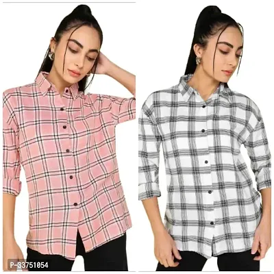 Trendy Cotton Shirt For Women Combo Of 2-thumb0