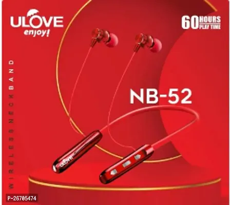Stylish Red In-ear Bluetooth Wireless NeckBand With Microphone