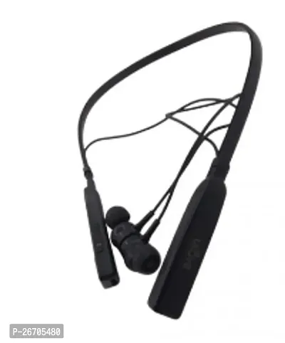 Stylish Black In-ear Bluetooth Wireless NeckBand With Microphone