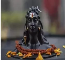 shiva statue for meditation and for peace Decorative Showpiece  12 cm  Resin  Black-thumb2