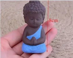 Small Buddha Statue Monk Figurine Tathagata Tea Pet Purple Ceramic Crafts Car Flowerpot Decorative Ornaments Statues Sculptures Liyannan  Color : 4-thumb2