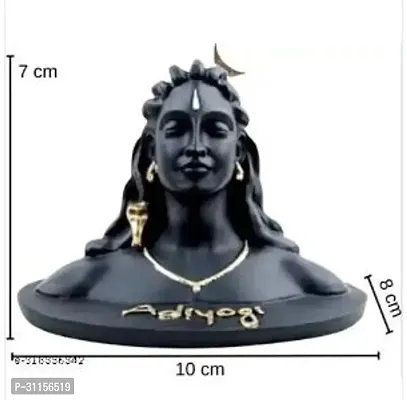 shiva statue for meditation and for peace Decorative Showpiece  12 cm  Resin  Black-thumb0