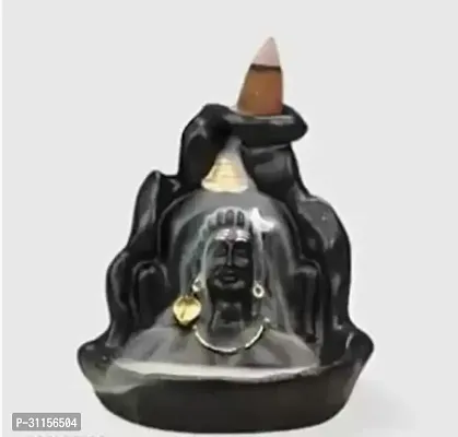 Adiyogi Smoke Fountain Mahadev Status Showpiece with 15 Free Smoke Backflow Cones Decorative Showpiece  12 cm  Marble  Black  Multicolor-thumb2