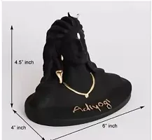 shiva statue for meditation and for peace Decorative Showpiece  12 cm  Resin  Black-thumb2