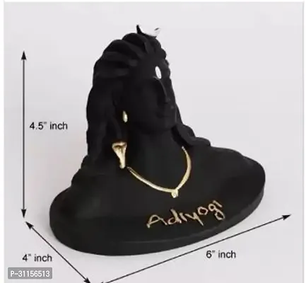 shiva statue for meditation and for peace Decorative Showpiece  12 cm  Resin  Black-thumb3