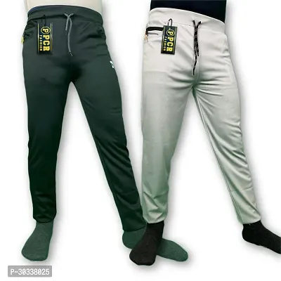 Men Solid Track Pants Pack of 2-thumb0