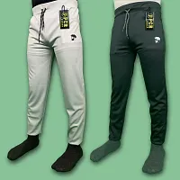 Men Solid Track Pants Pack of 2-thumb2