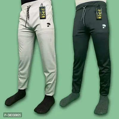 Men Solid Track Pants Pack of 2-thumb3