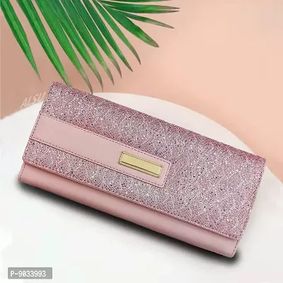 ALSU Women's Pink Hand Wallet Clutch with 6 Card Pocket_shd-008pnk-thumb3
