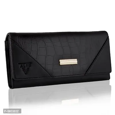 ALSU Women's Black Hand Wallet Clutch (klm-012bk)