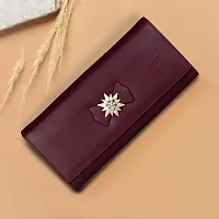 ALSU Maroon Faux Leather Women's Clutch (ARF-009)-thumb1