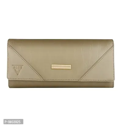 ALSU Women's Beige Hand Wallet Clutch (Beige)