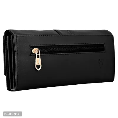 ALSU Women's Black Hand Clutch Wallet Purse_arf-06bk-thumb3