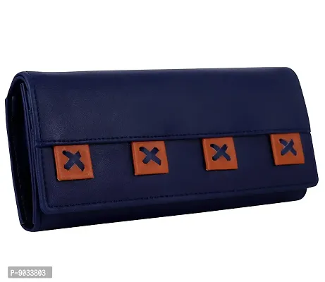 ALSU Women's Blue Hand Wallet Clutch_jln-007blu