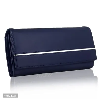 ALSU Women's Blue Hand Wallet Clutch_klm-007blu